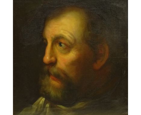Italian School (19th century): Male Portrait, oil on canvas unsigned 28cm x 28cm  Condition Report Click here for further ima