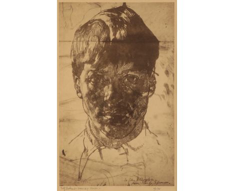 *STANLEY SPENCER (1891-1959) 'Self Portrait' with pencil inscription "Self Portrait - Stanley Spencer" to the margin lower le