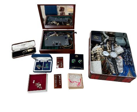 Collection jewellery including silver items, watches, necklaces earrings etc