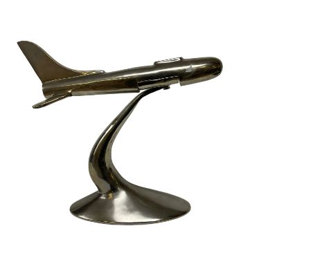 Stainless steel aeroplane model, H45cm
