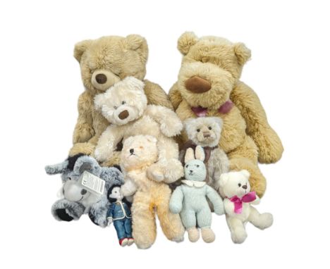 Small Charlie Bear 'Zoe' and a collection of other teddy bears and soft toys, Charlie Bear H28cm