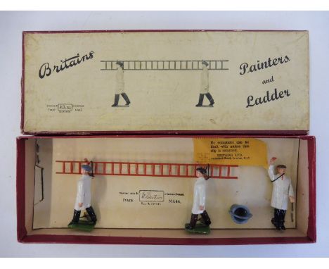 A boxed Britains 'Painters and Ladder' set complete with complaint slip inside. 