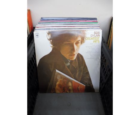 Approximately 30 albums to include Bob Dylan, Neil Young, Fleetwood Mac etc., various conditions.