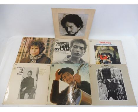 Seven Bob Dylan albums to include Blonde on Blonde, 1st press Mono and Nashville Smile, Mono, vinyl mainly vg+.