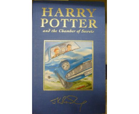 Book: 'Harry Potter and the Chamber of Secrets' by JK Rowling, first edition, published by Bloomsbury 1999       OS6