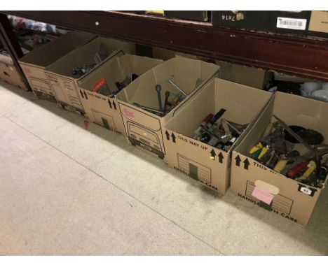 Six boxes of tools