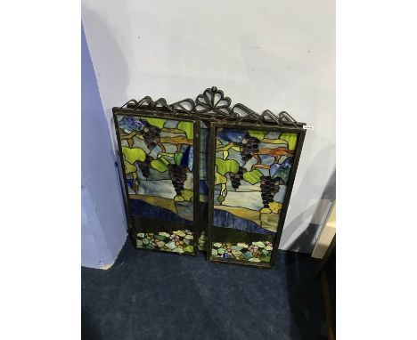 Leaded glass firescreen