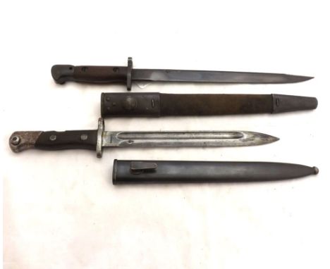 UK pattern 1907 Bayonet and Scabbard + one other Bayonet and Scabbard (2)  