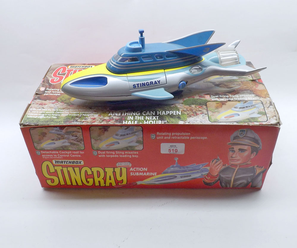 Boxed Matchbox Stingray Action Submarine with Firing Missiles