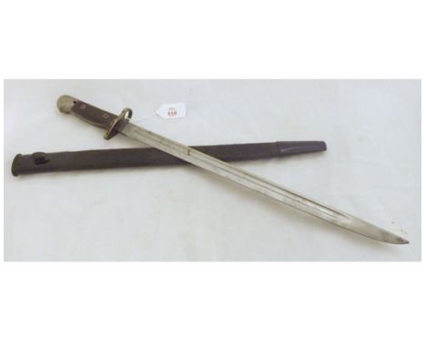 UK pattern 1907 Bayonet, Wilkinson blade, metal mounted scabbard  