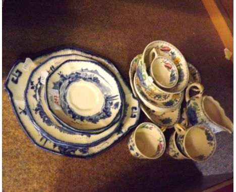 Mixed lot comprising small quantity Masons Regency pattern Table Wares to include Sugar Basin, Cream Jug, Cups, Saucers etc t