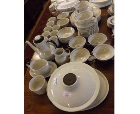 Good quantity Royal Doulton Morning Star Table Wares, comprising covered Vegetable Dish, Dinner Plates, Soup Bowls, Coffee or