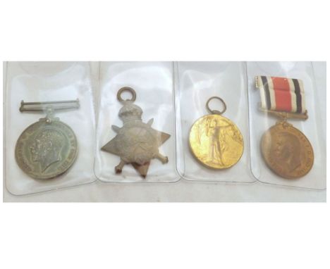 Great War group of four Medals to J 45426 Reginald R G Quantrell, AB RN, 1914-15 Star (Ord Smn), British War Medal, Victory M