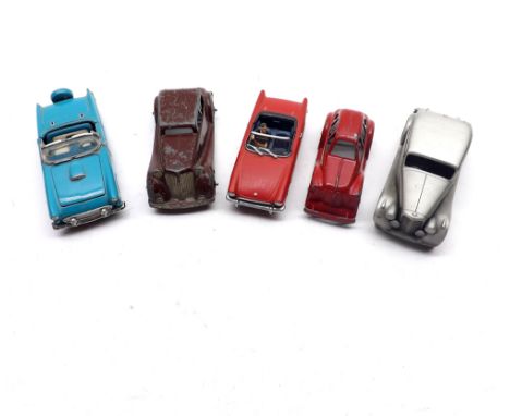 Mixed lot of vintage die-cast to include a Brimtoy pocket toy of an Aston Martin clockwork mechanism together with various ca