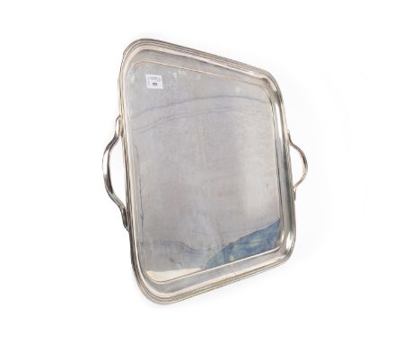 GEORGE VI SILVER DOUBLE HANDLED TRAY, maker R &amp; W Sorley, Glasgow 1939, of rectangular form, 61cm wide, 2670g