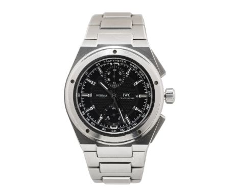 IWC, INGENIEUR CHRONOGRAPH, REF.3725.01: GENTLEMAN'S STAINLESS STEEL BRACELET WATCH, 2005-08 automatic 79350 calibre movement