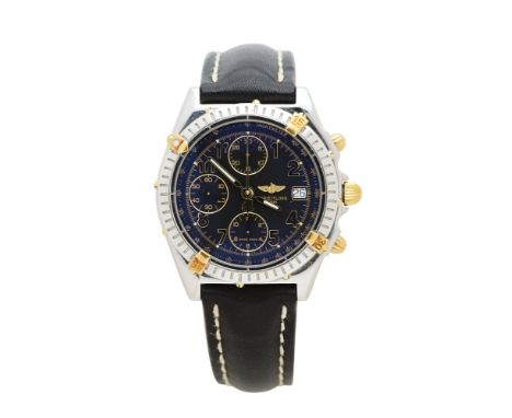 BREITLING, CHRONOMAT, REF.B13050.1: GENTLEMAN'S STAINLESS STEEL AND GOLD WRISTWATCH, CIRCA 1996 automatic B13 calibre movemen