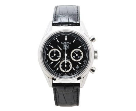TAG HEUER, CARRERA CALIBRE 17, REF.CV2113: GENTLEMAN'S STAINLESS STEEL CHRONOGRAPH WRISTWATCH, CIRCA 2000 automatic calibre 1