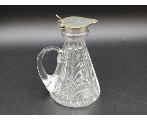 A George VI silver mounted and lidded cut glass Toddy Flask, Birmingham 1937, maker: Mappin &amp; Webb 