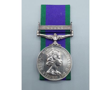 Campaign Service Medal with 'Borneo' Clasp engraved to 23119349 Pte. D. Reid Argyll &amp; Sutherland Highlanders 