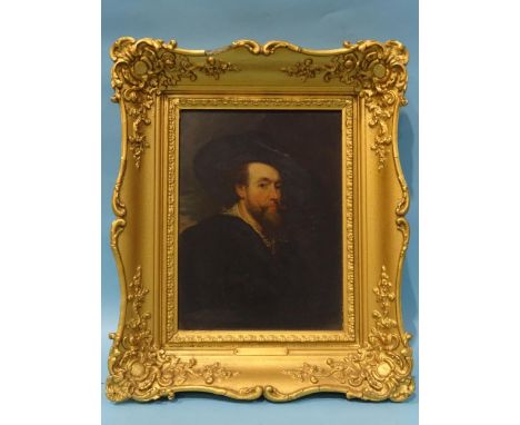 After Rubens SELF-PORTRAIT OF THE ARTIST Oil on panel, 27 x 20cm. 