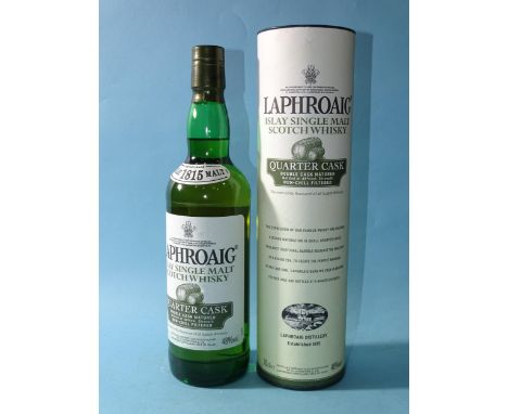 Laphroaig Single Malt Scotch Whisky, 70cl, 48% vol, one bottle, in cardboard sleeve. 