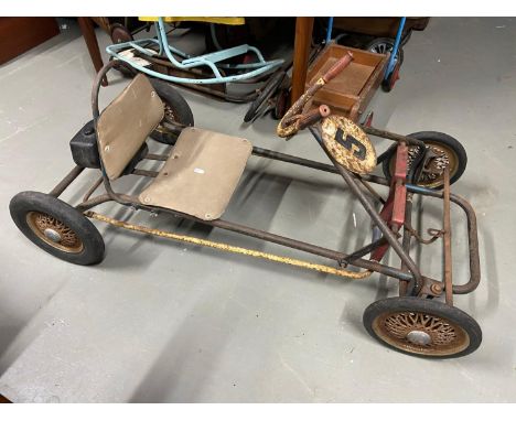A Vintage Tri-Ang pedal racing car 