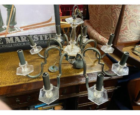 A Vintage designer Italian chandelier possibly by PIERRE VANDEL PARIS 