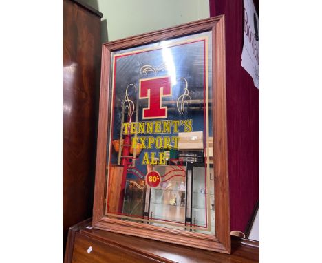 A Vintage Tennents Export advertising mirror. 