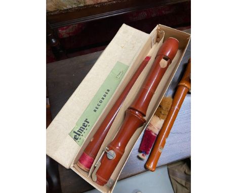 A Vintage Selmer boxed recorder 