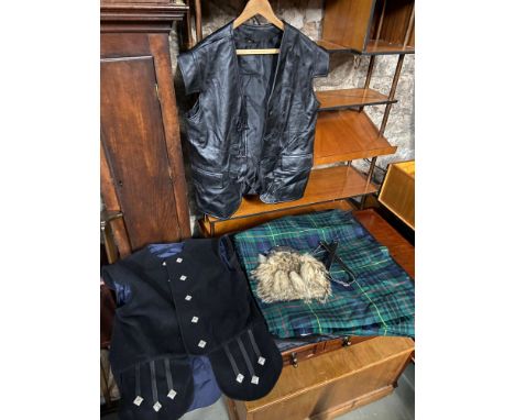 Scottish kilt, Sporran and two waistcoats. 