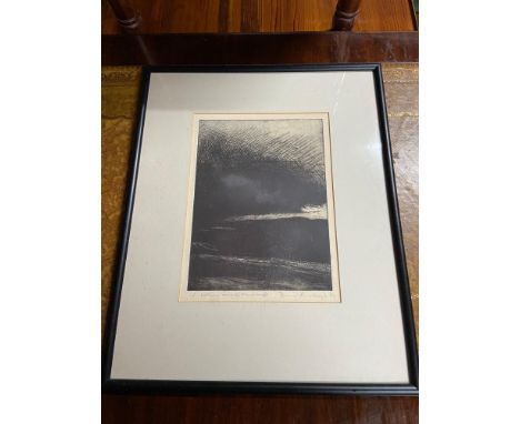 An Antique etching titled and signed by the artist. 