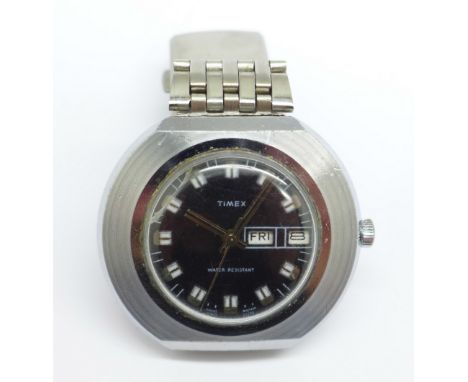 A 1960's Timex UFO day/date mechanical hand-wind wristwatch 