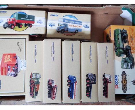 Corgi Classics - nine diecast model lorries, trucks, tankers and pantechnicons # 97091, 97970, 97971, 97956, 97932, 97301, 97