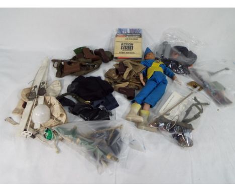 Action Man accessory sets by Palitoy - an Australian Australian Jungle Fighter uniform, a U.S. Army uniform, a French Resista