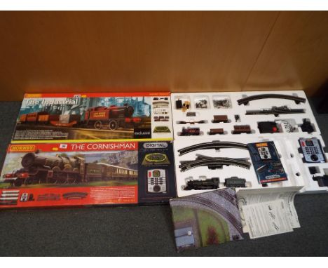 Model railways - a Hornby digital OO gauge train set entitled The Cornishman, R1160, boxed and a Hornby electric train set en