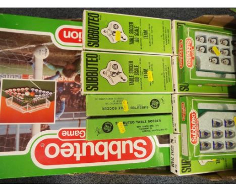 Subbuteo - a Subbuteo Football Club edition game, boxed, eight boxed Subbuteo teams, goalkeepers and similar