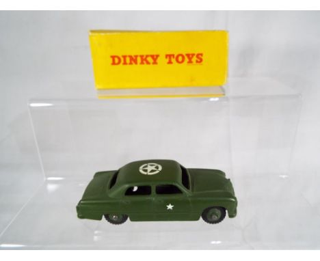 Dinky Toys  - rare # 675 Ford Sedan US Army Staff Car, matt military green body, white star on roof and doors, 170 on base, i