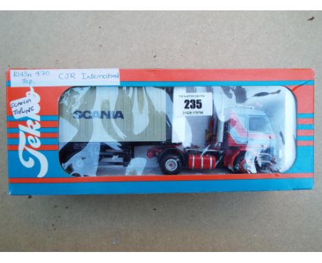 Tekno - Scania R143H 470 Topline 4x2 tractor unit 'C.J.R. International - Lincoln', mint in window box - one off - Est £30 - 