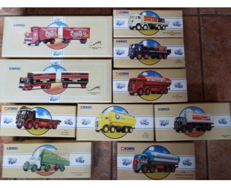 Corgi Classics - ten diecast model funfair, lorries, trucks, tankers and pantechnicons # 97893 J Ayres Amusements, 97892 S Ho