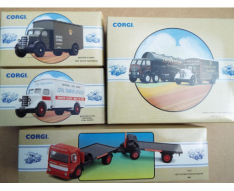Corgi Classic Commercials - AEC Flatbed Truck & Trailer, BRS # 97895, Foden Tanker & Bedford O series, Tate & Lyle set # 9778