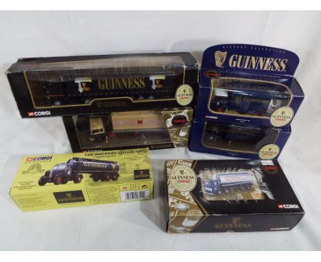 Guinness - a collection of diecast model motor vehicles all Guinness related by Corgi to include model No. 22704, 15007, 1630
