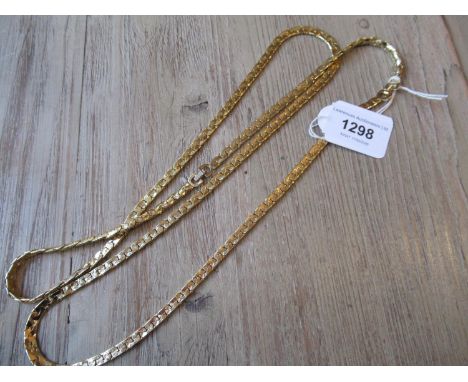 Christian Dior gilt metal costume necklace 