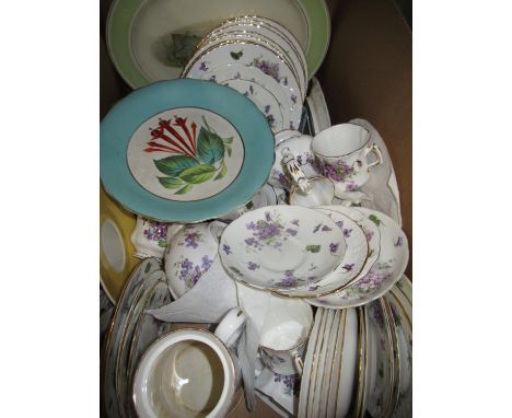 Hammersley Victorian Violets pattern tea service together with a small quantity of other miscellaneous 19th Century and other