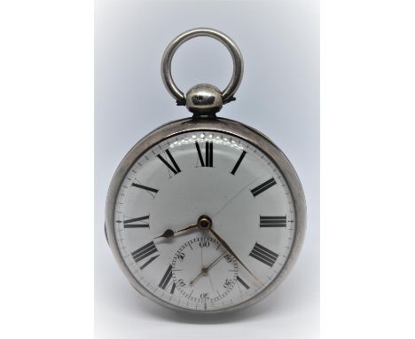 English plain silver open face duplex pocket watch, signed to the back plate Bourchier, Longacre, London, No. 142, the enamel