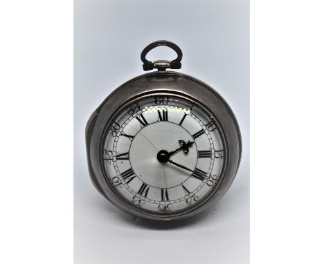 Thomas Mudge.  Plain silver pair cased verge watch, signed to the back plate Thomas Mudge, London, No. 329, the inner case ha