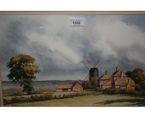 R. Campbell Smith, watercolour, Rolvenden Mill in a landscape, monogrammed R.C.S., 10ins x 16ins and another watercolour, Fra
