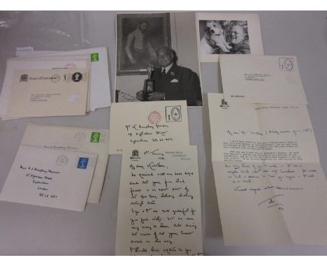 Collection of letters and greetings cards from Speaker Bernard Weatherill to Mrs K. Humphrey Newman, many with House of Commo