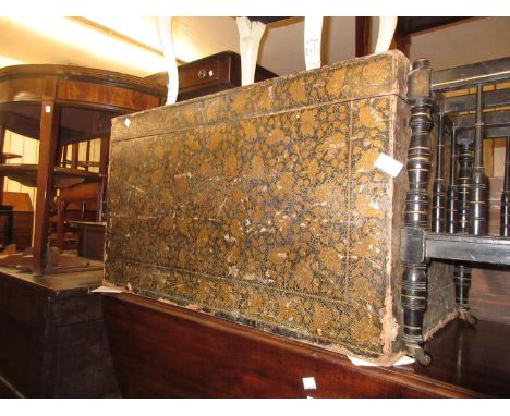 19th Century oriental trunk with gilded decoration (distressed) 