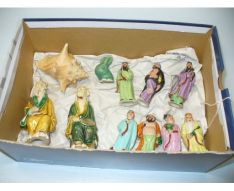 A Collection of oriental ceramic figures.